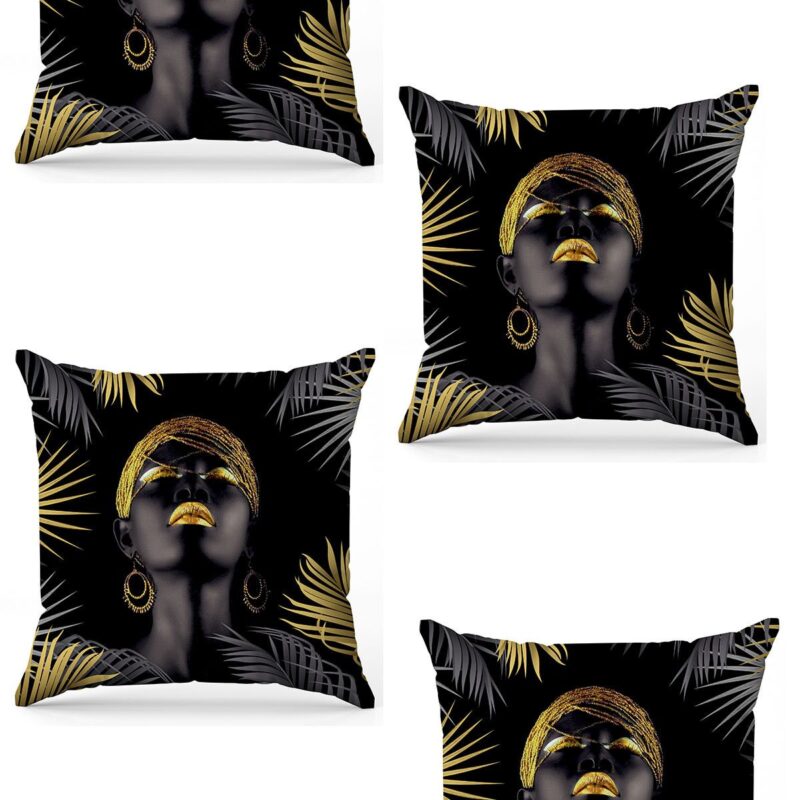 Özel Tasarım Çift Taraflı Dijital Baskı 4'lü Kırlent Kılıfı