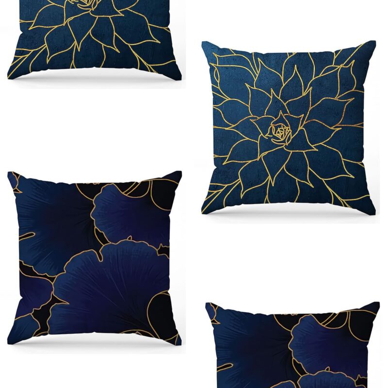 Özel Tasarım Çift Taraflı Dijital Baskı 4'lü Kırlent Kılıfı