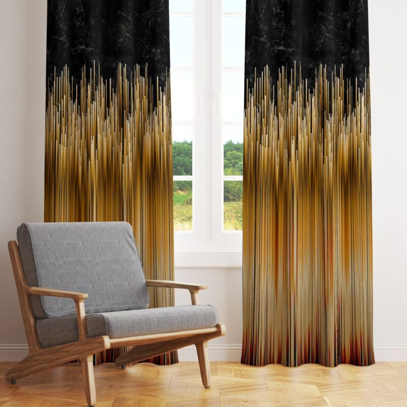 Özel Tasarım Dekoratif Fon Perde 140x260 CM Tek Kanat