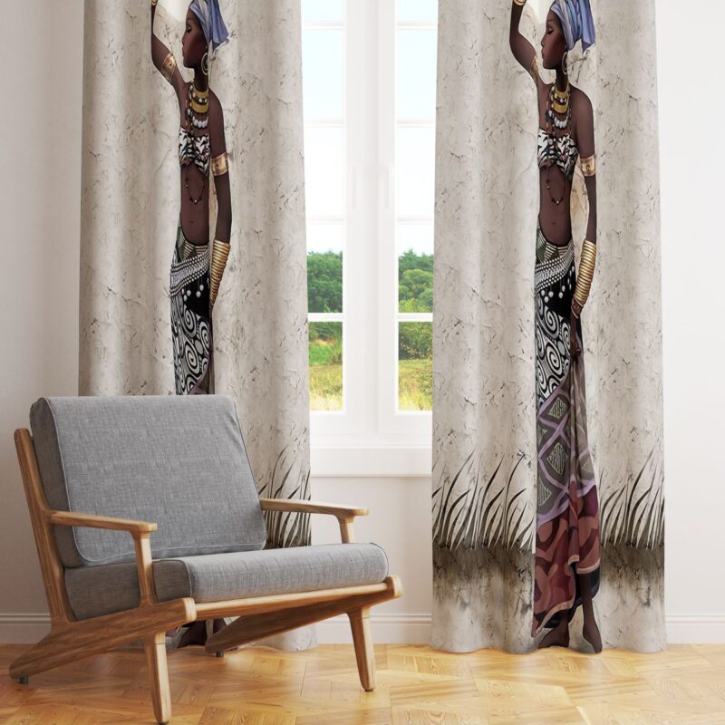 Özel Tasarım Dekoratif Fon Perde 140x260 CM Tek Kanat