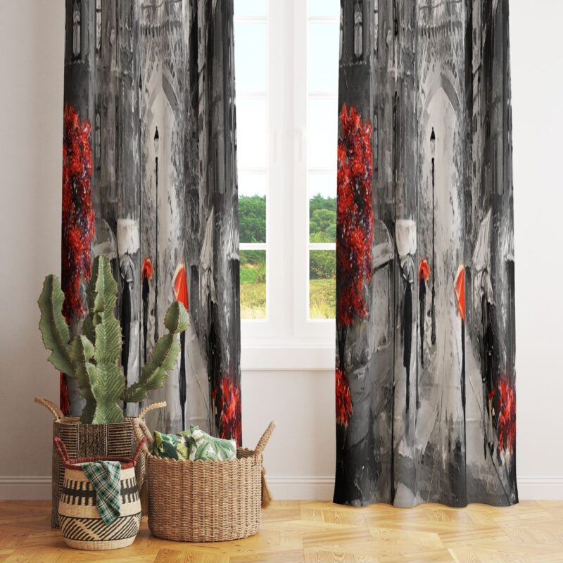 Özel Tasarım Dekoratif Fon Perde 140x260 CM Tek Kanat