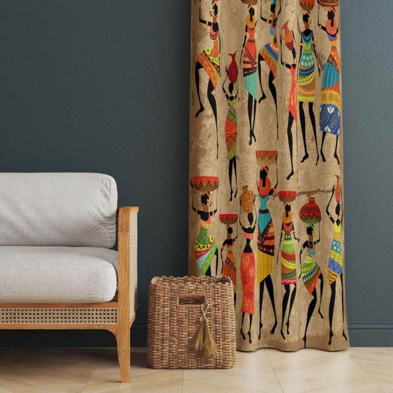 Özel Tasarım Dekoratif Fon Perde 140x260 CM Tek Kanat