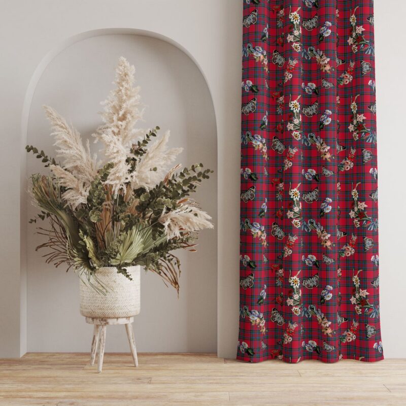 Özel Tasarım Dekoratif Fon Perde 140x260 CM Tek Kanat