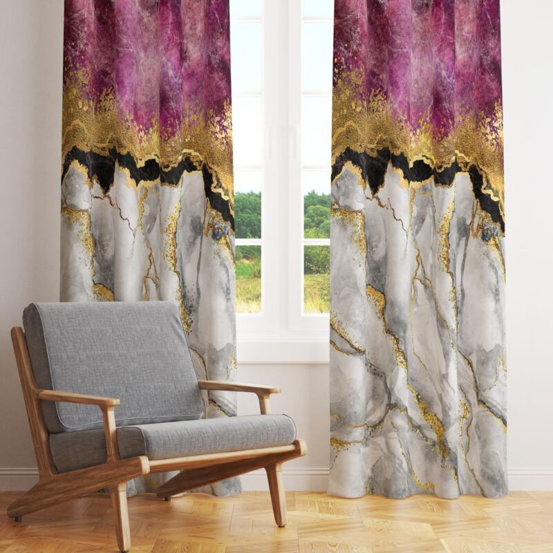 Özel Tasarım Dekoratif Fon Perde 140x260 CM Tek Kanat