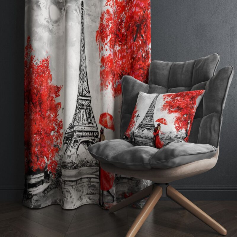 Özel Tasarım Dekoratif Fon Perde 140x260 CM Tek Kanat