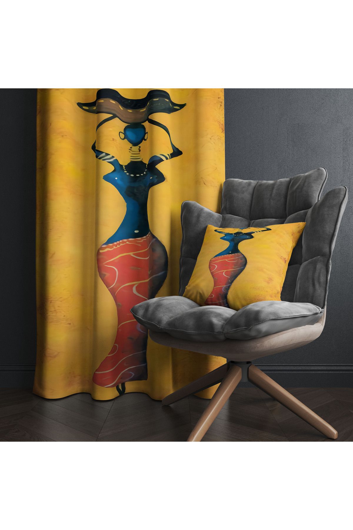 Özel Tasarım Dekoratif Fon Perde 140x260 CM Tek Kanat - Görsel 3