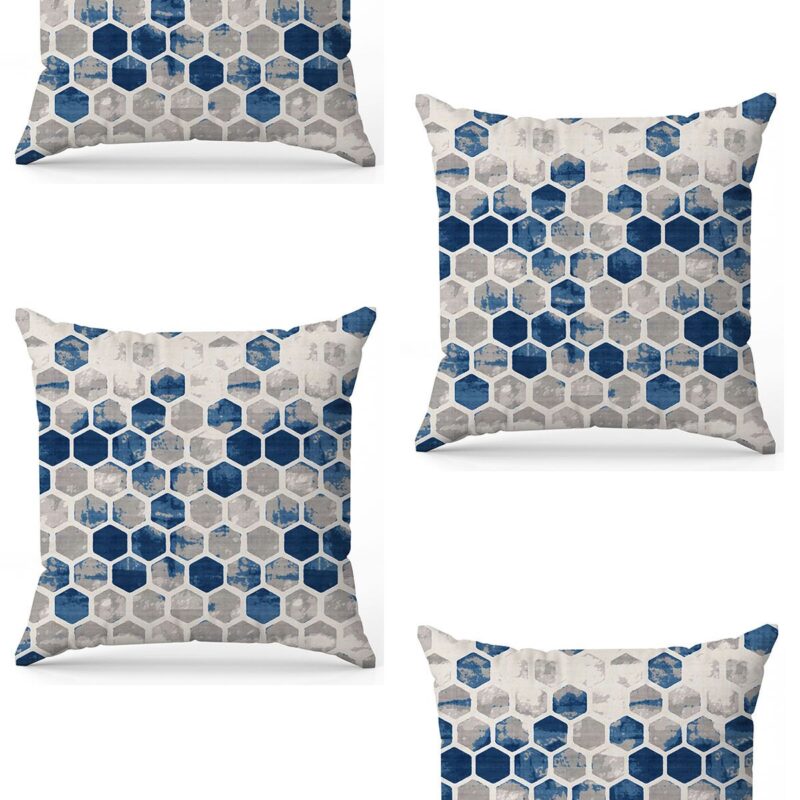 Özel Tasarım Çift Taraflı Dijital Baskı 4'lü Kırlent Kılıfı