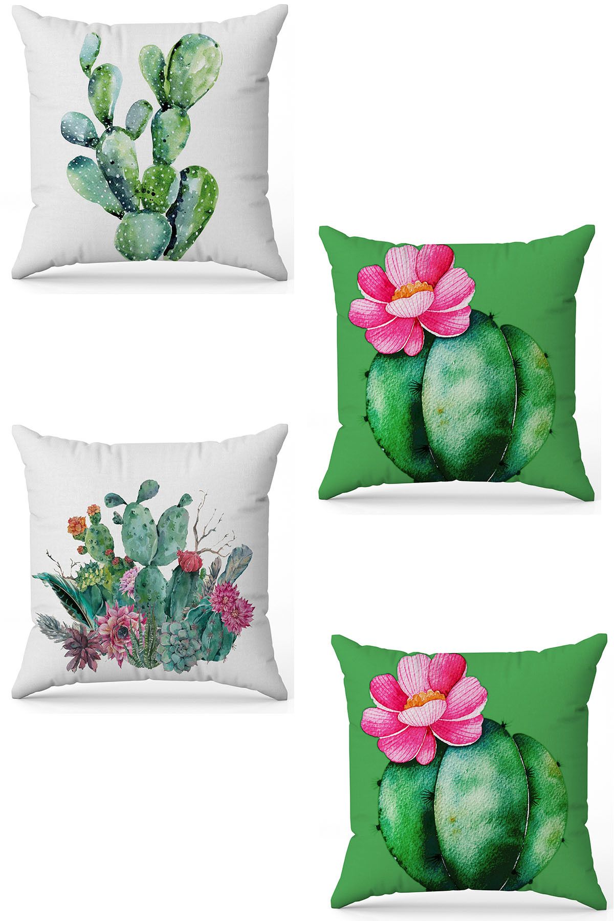 Özel Tasarım Çift Taraflı Dijital Baskı 4'lü Kırlent Kılıfı