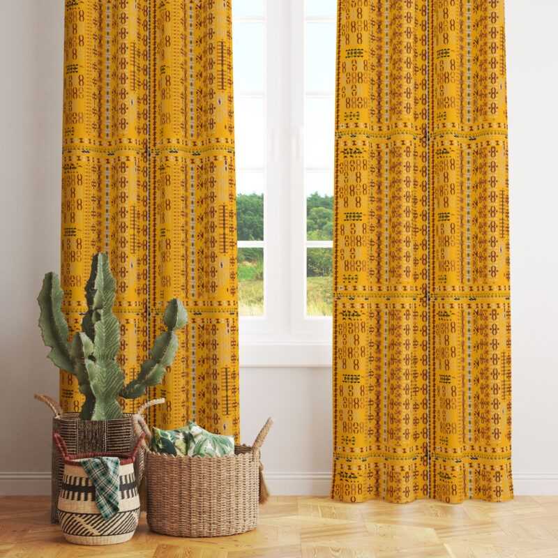 Özel Tasarım Dekoratif Fon Perde 140x260 CM Tek Kanat