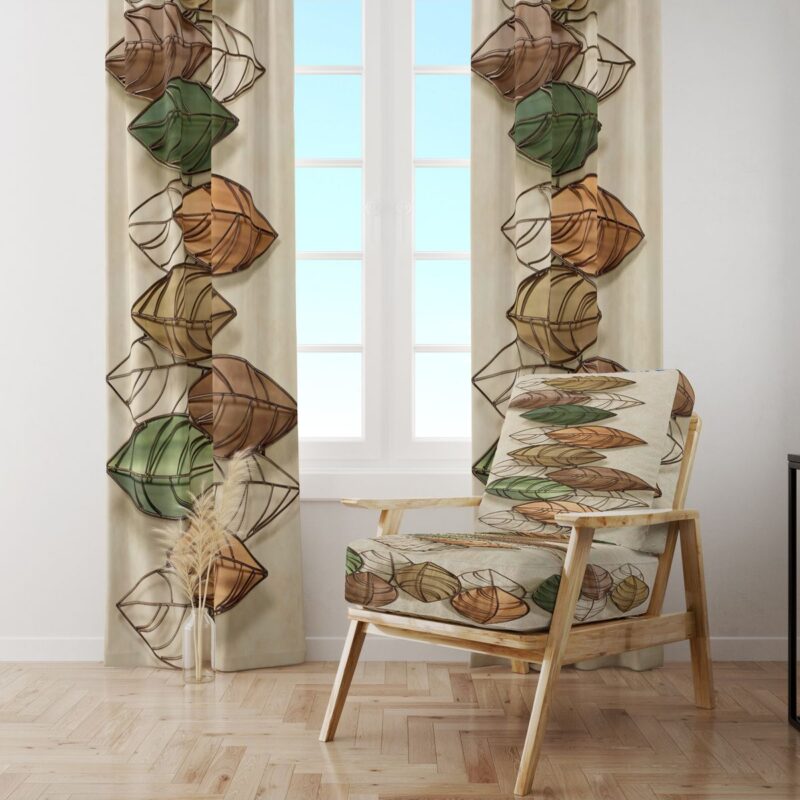 Özel Tasarım Dekoratif Fon Perde 140x260 CM Tek Kanat