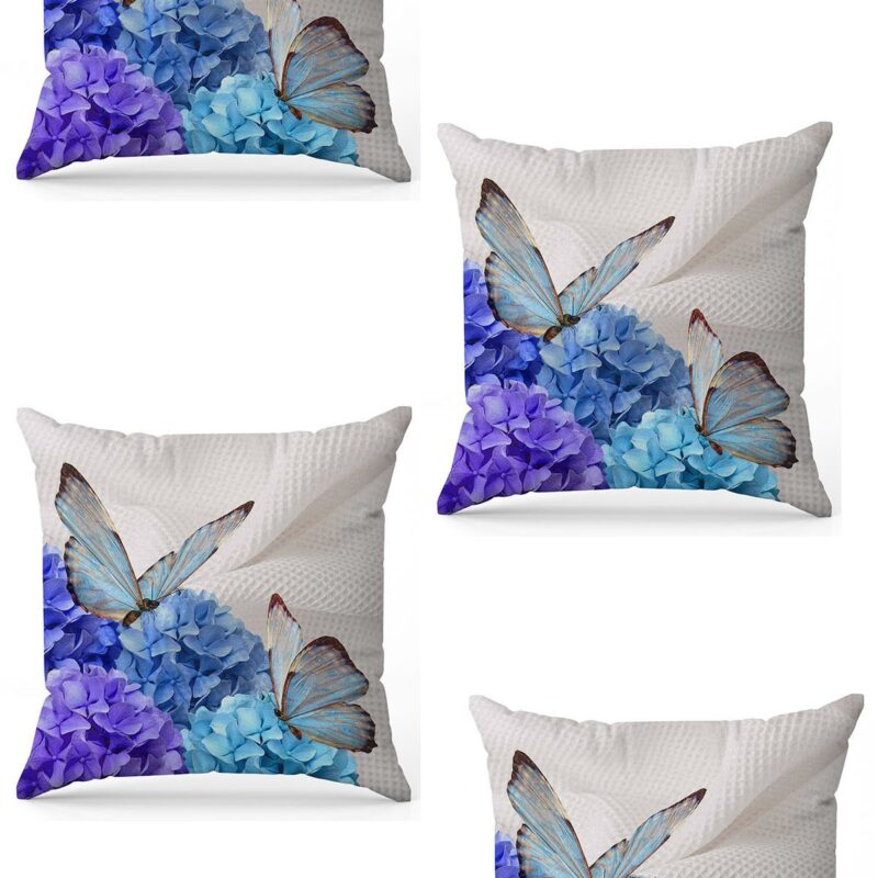 Özel Tasarım Çift Taraflı Dijital Baskı 4'lü Kırlent Kılıfı