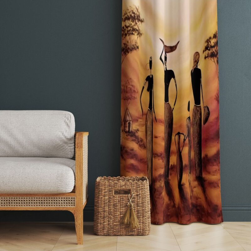 Özel Tasarım Dekoratif Fon Perde 140x260 CM Tek Kanat