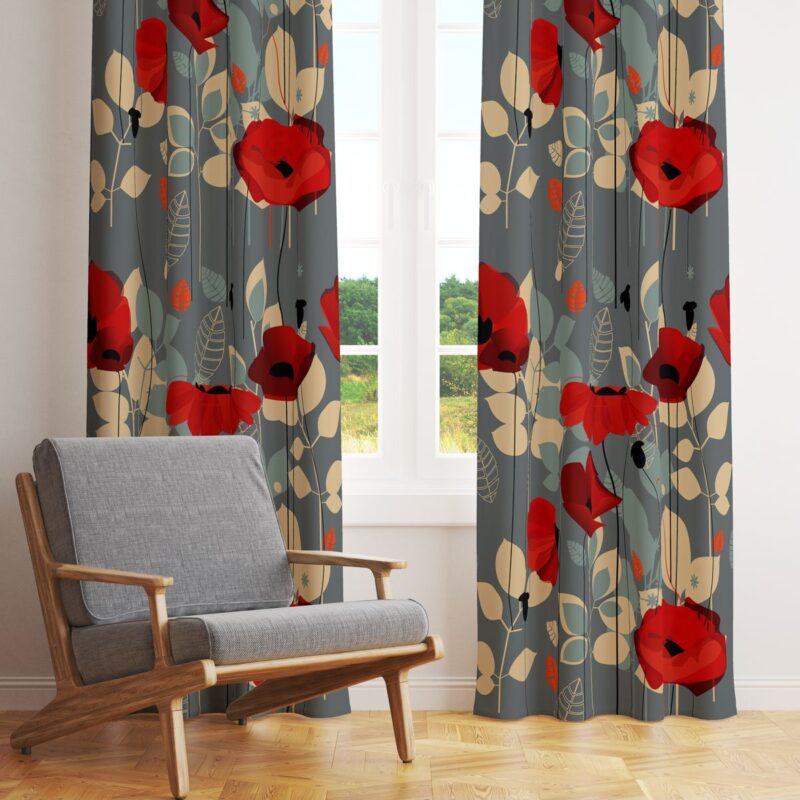 Özel Tasarım Dekoratif Fon Perde 140x260 CM Tek Kanat