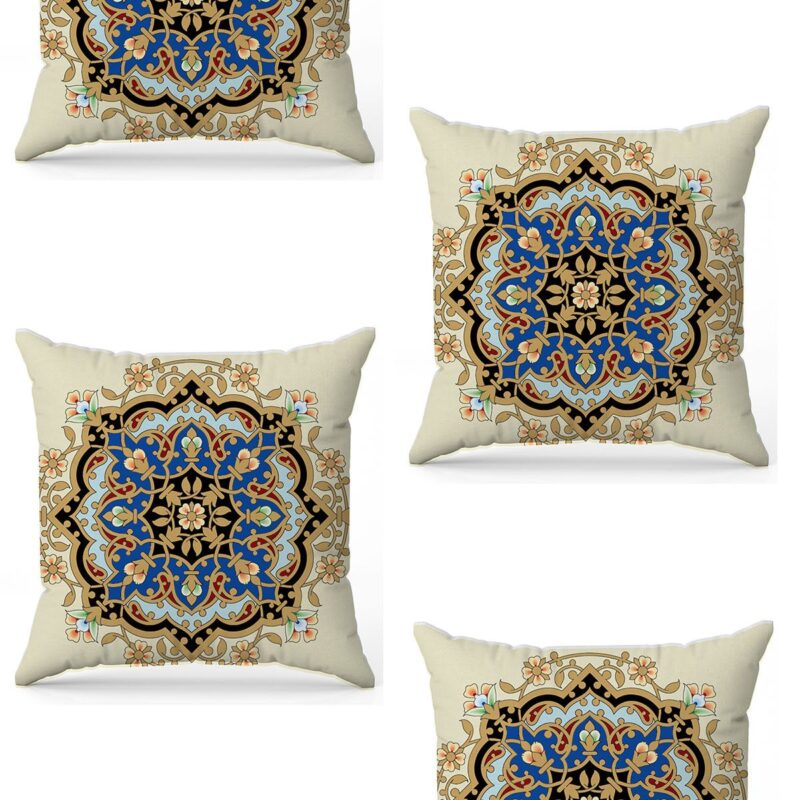 Özel Tasarım Çift Taraflı Dijital Baskı 4'lü Kırlent Kılıfı