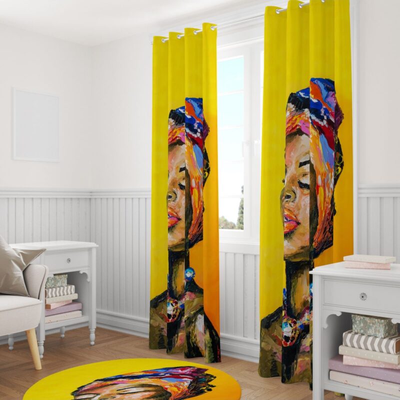 Özel Tasarım Dekoratif Fon Perde 140x260 CM Tek Kanat