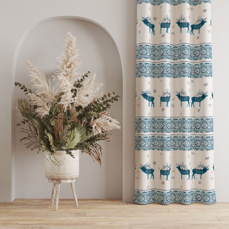 Özel Tasarım Dekoratif Fon Perde 140x260 CM Tek Kanat