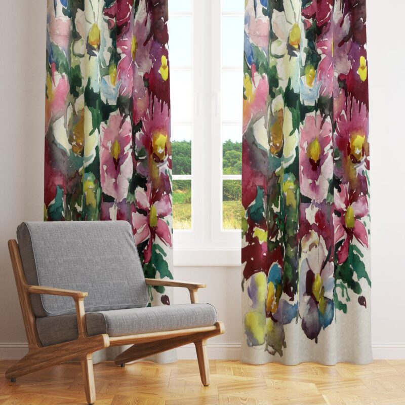 Özel Tasarım Dekoratif Fon Perde 140x260 CM Tek Kanat