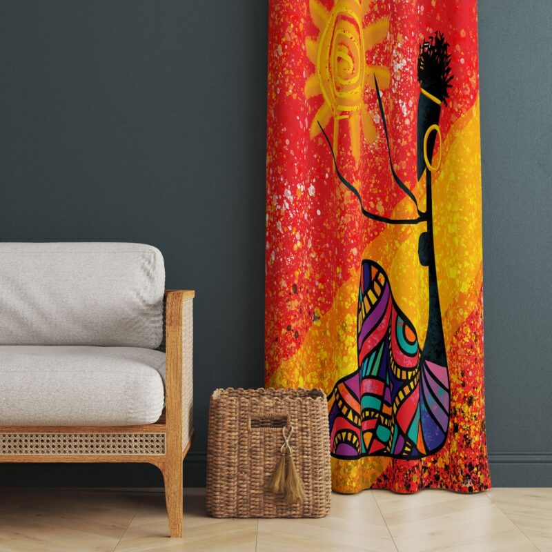 Özel Tasarım Dekoratif Fon Perde 140x260 CM Tek Kanat