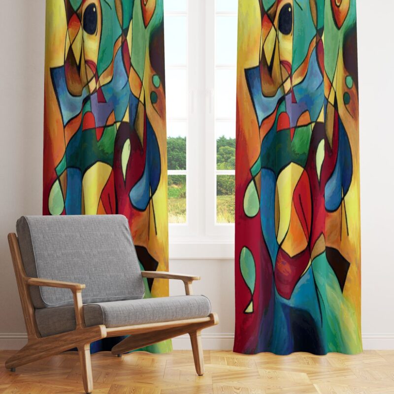 Özel Tasarım Dekoratif Fon Perde 140x260 CM Tek Kanat