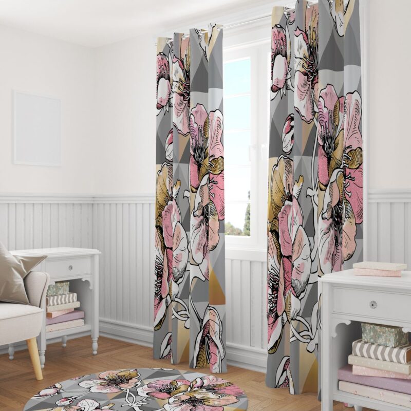 Özel Tasarım Dekoratif Fon Perde 140x260 CM Tek Kanat