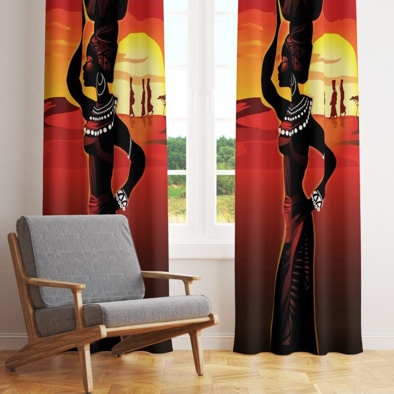 Özel Tasarım Dekoratif Fon Perde 140x260 CM Tek Kanat