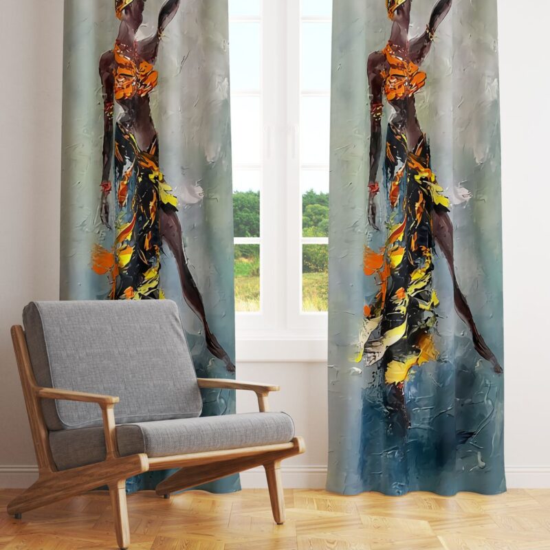 Özel Tasarım Dekoratif Fon Perde 140x260 CM Tek Kanat