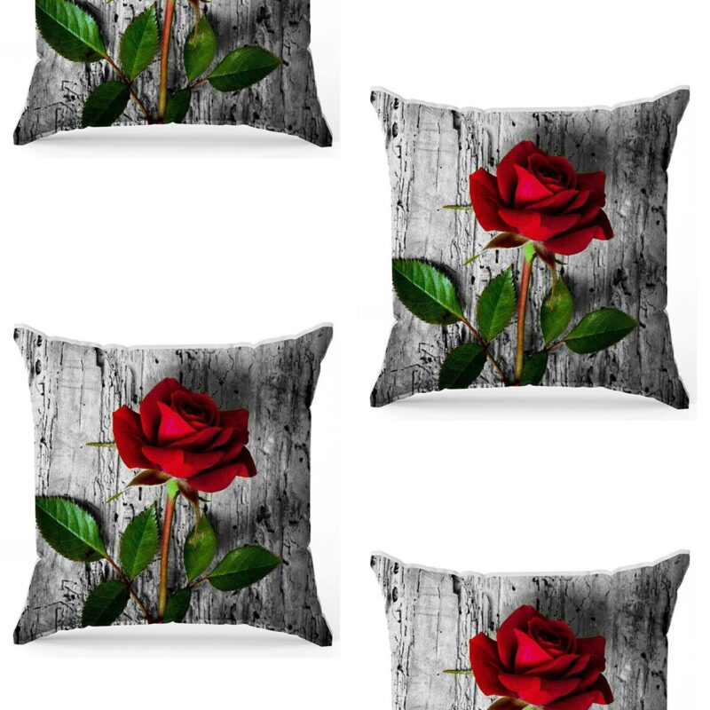 Özel Tasarım Çift Taraflı Dijital Baskı 4'lü Kırlent Kılıfı