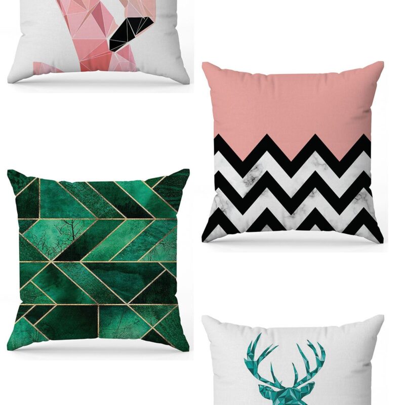 Özel Tasarım Çift Taraflı Dijital Baskı 4'lü Kırlent Kılıfı