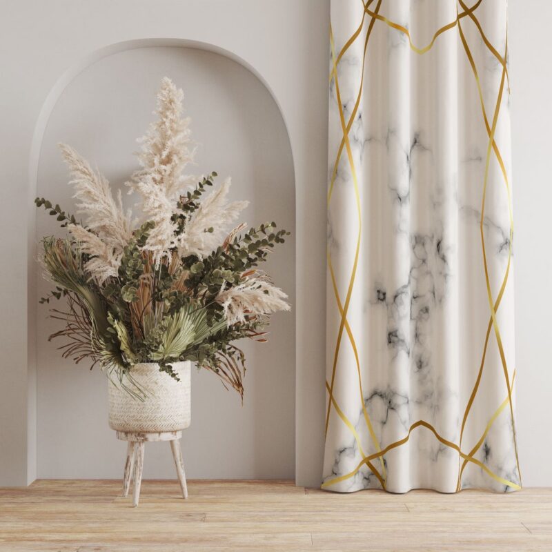 Özel Tasarım Dekoratif Fon Perde 140x260 CM Tek Kanat