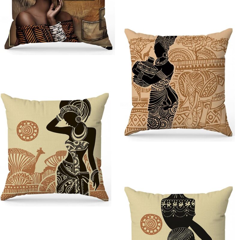 Özel Tasarım Çift Taraflı Dijital Baskı 4'lü Kırlent Kılıfı