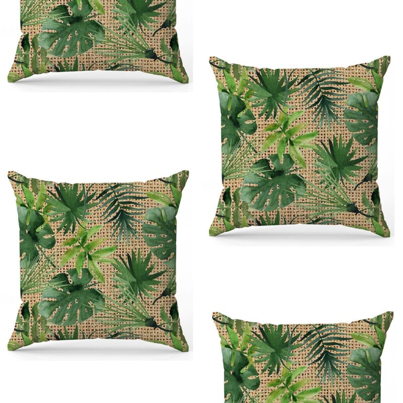 Özel Tasarım Çift Taraflı Dijital Baskı 4'lü Kırlent Kılıfı