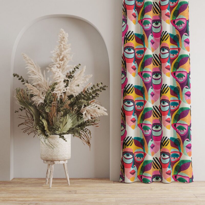 Özel Tasarım Dekoratif Fon Perde 140x260 CM Tek Kanat