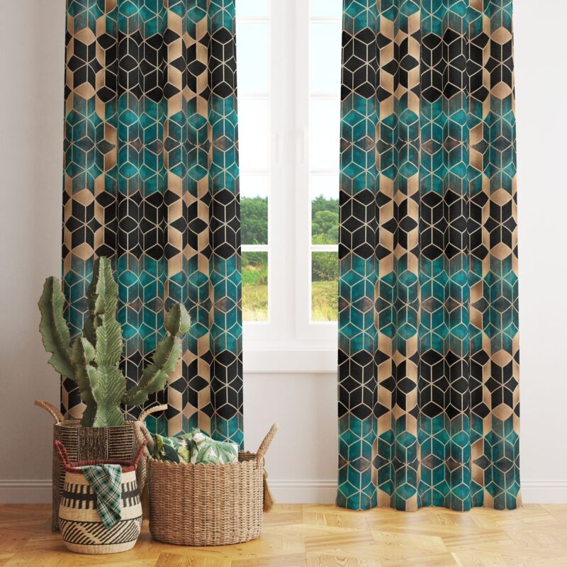 Özel Tasarım Dekoratif Fon Perde 140x260 CM Tek Kanat