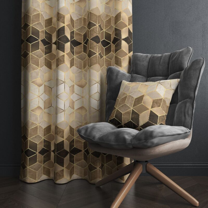 Özel Tasarım Dekoratif Fon Perde 140x260 CM Tek Kanat