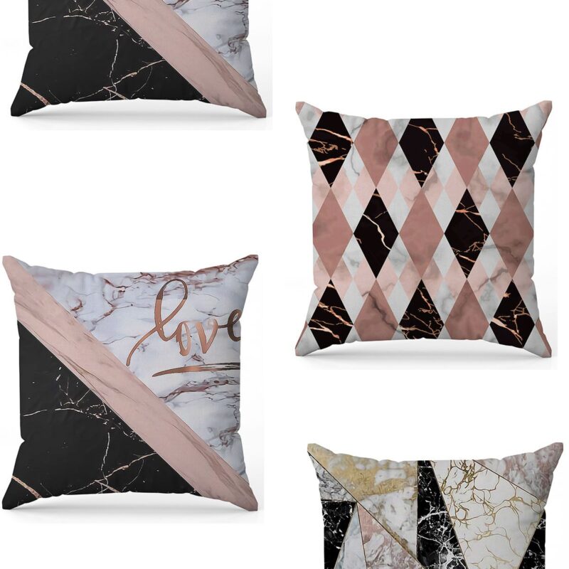 Özel Tasarım Çift Taraflı Dijital Baskı 4'lü Kırlent Kılıfı