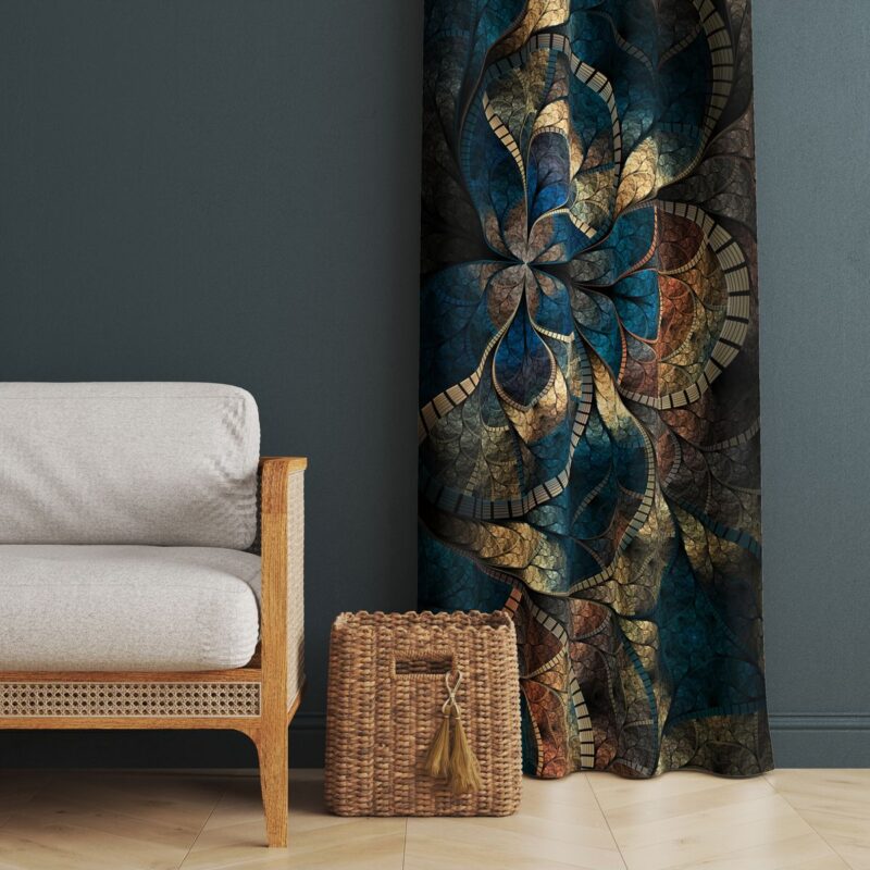 Özel Tasarım Dekoratif Fon Perde 140x260 CM Tek Kanat