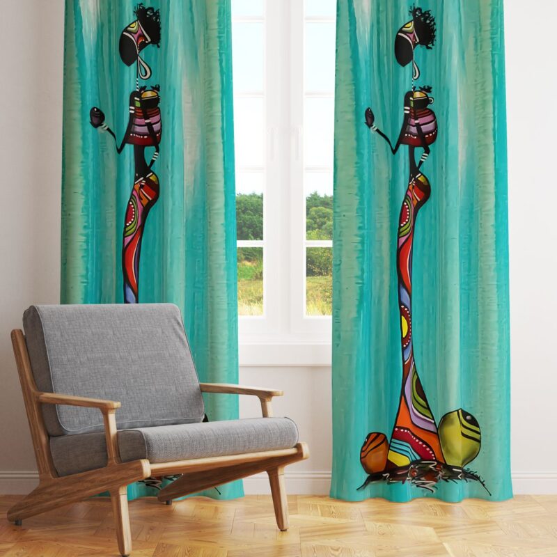 Özel Tasarım Dekoratif Fon Perde 140x260 CM Tek Kanat