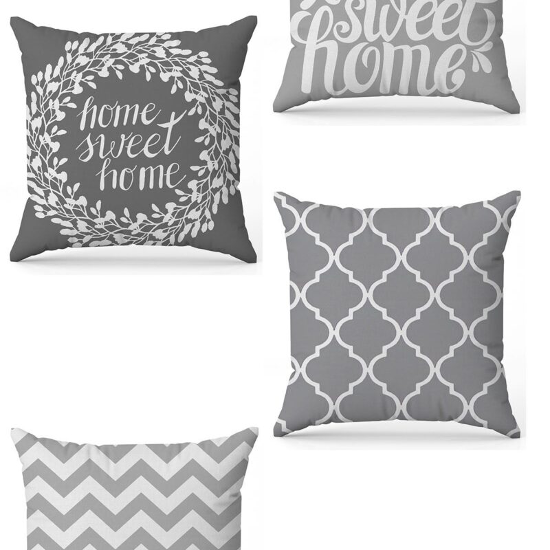 Özel Tasarım Çift Taraflı Dijital Baskı 4'lü Kırlent Kılıfı