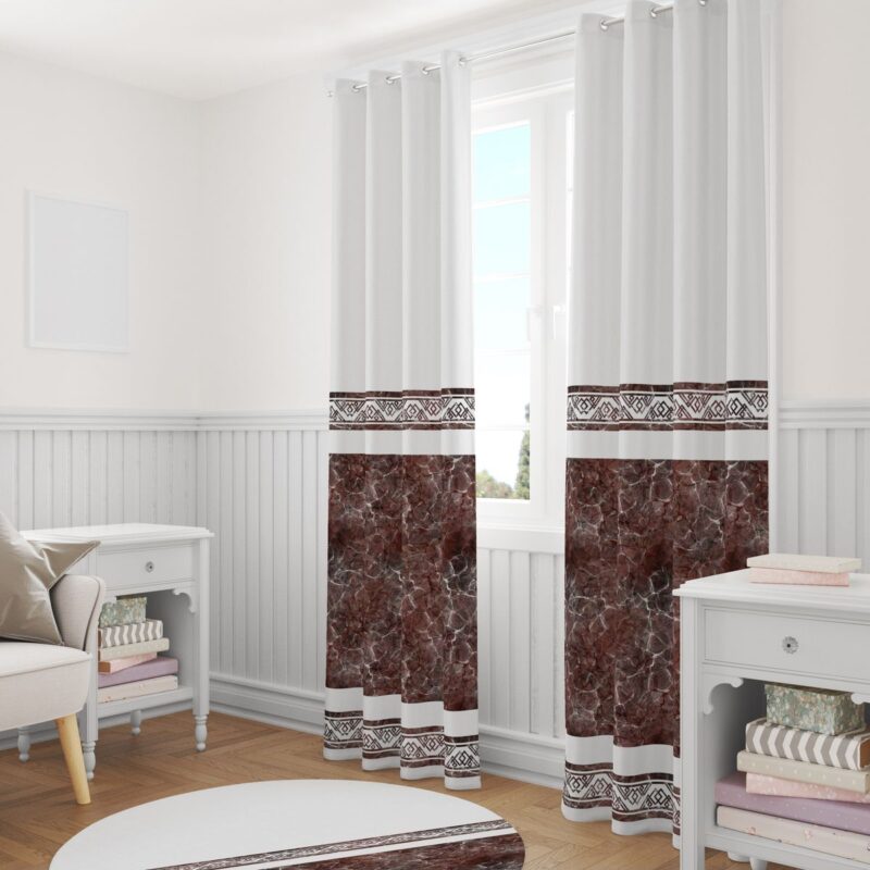 Özel Tasarım Dekoratif Fon Perde 140x260 CM Tek Kanat