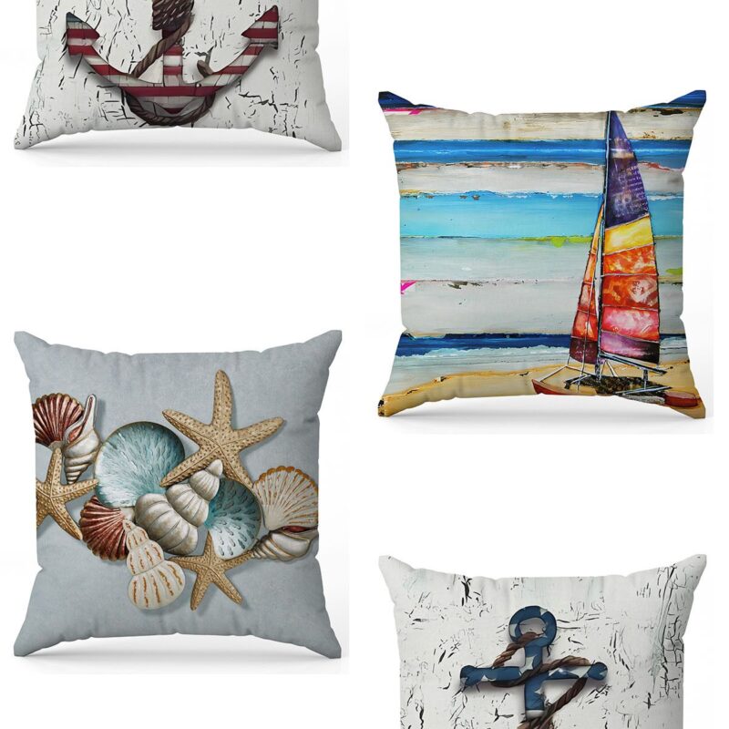 Özel Tasarım Çift Taraflı Dijital Baskı 4'lü Kırlent Kılıfı