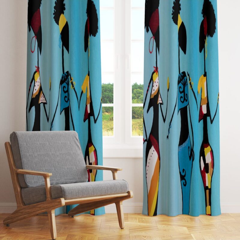 Özel Tasarım Dekoratif Fon Perde 140x260 CM Tek Kanat