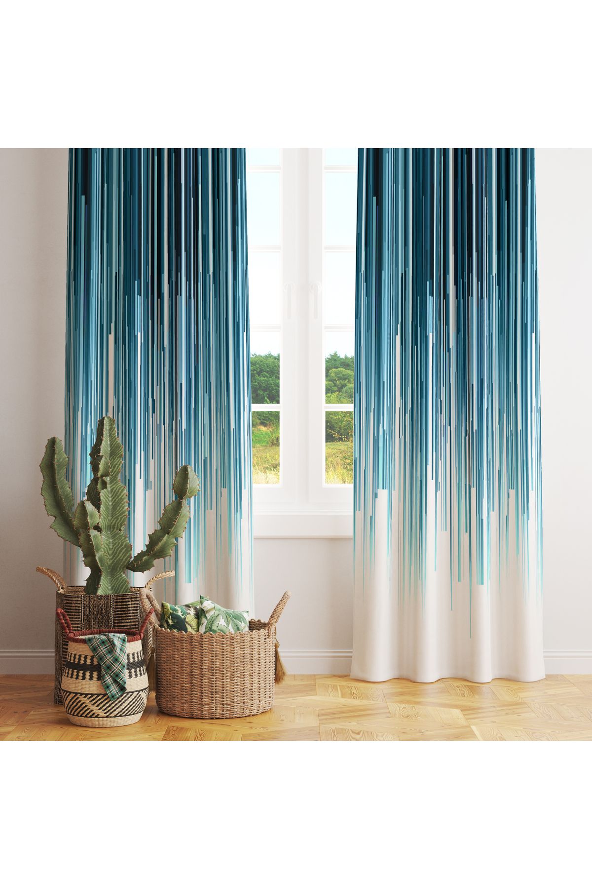 Özel Tasarım Dekoratif Fon Perde 140x260 CM Tek Kanat - Görsel 2