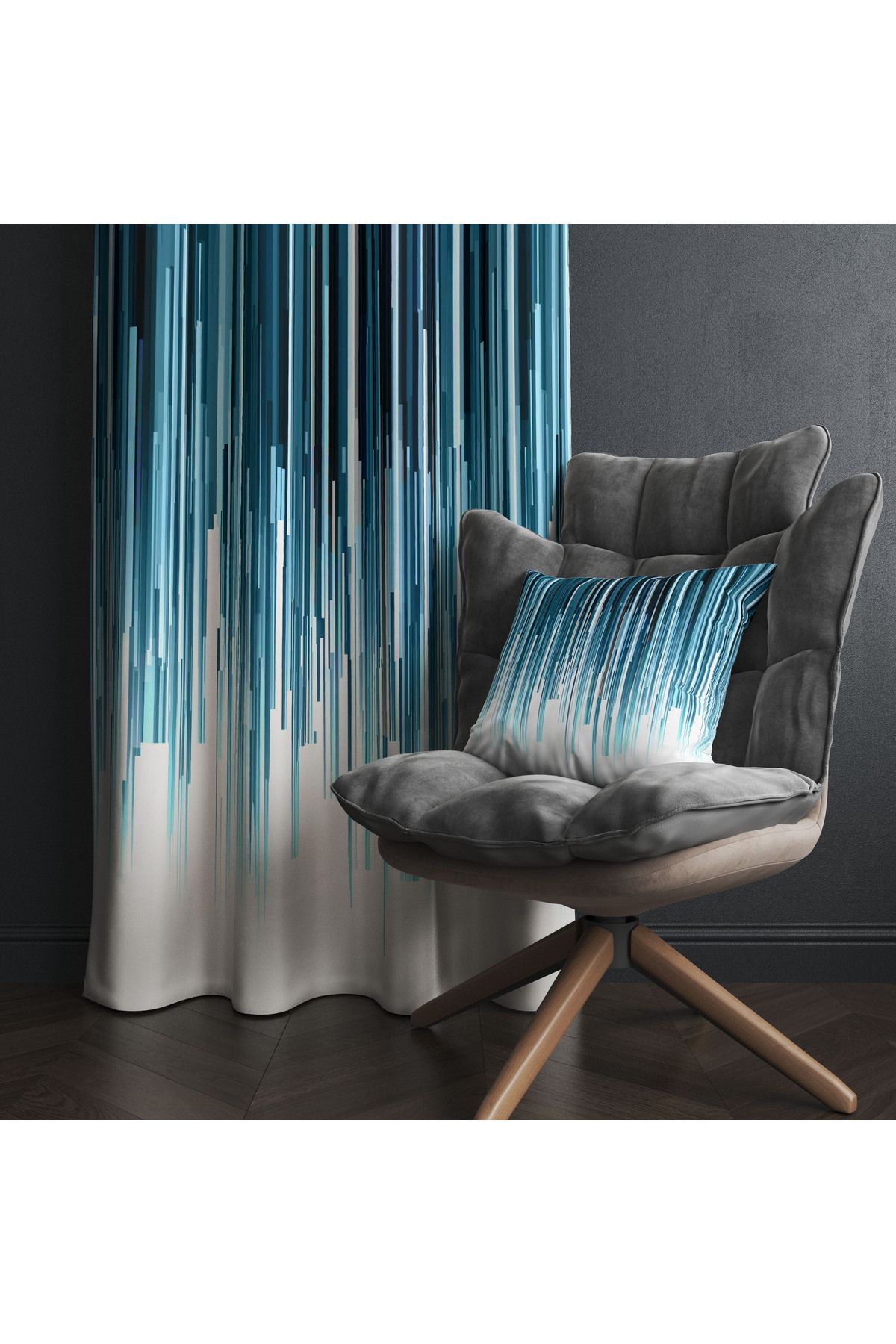 Özel Tasarım Dekoratif Fon Perde 140x260 CM Tek Kanat - Görsel 3