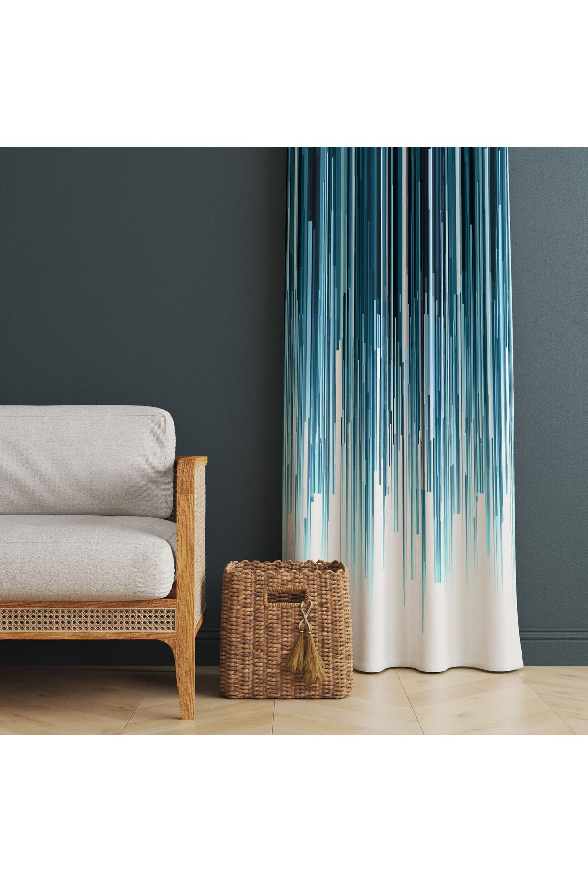 Özel Tasarım Dekoratif Fon Perde 140x260 CM Tek Kanat - Görsel 4