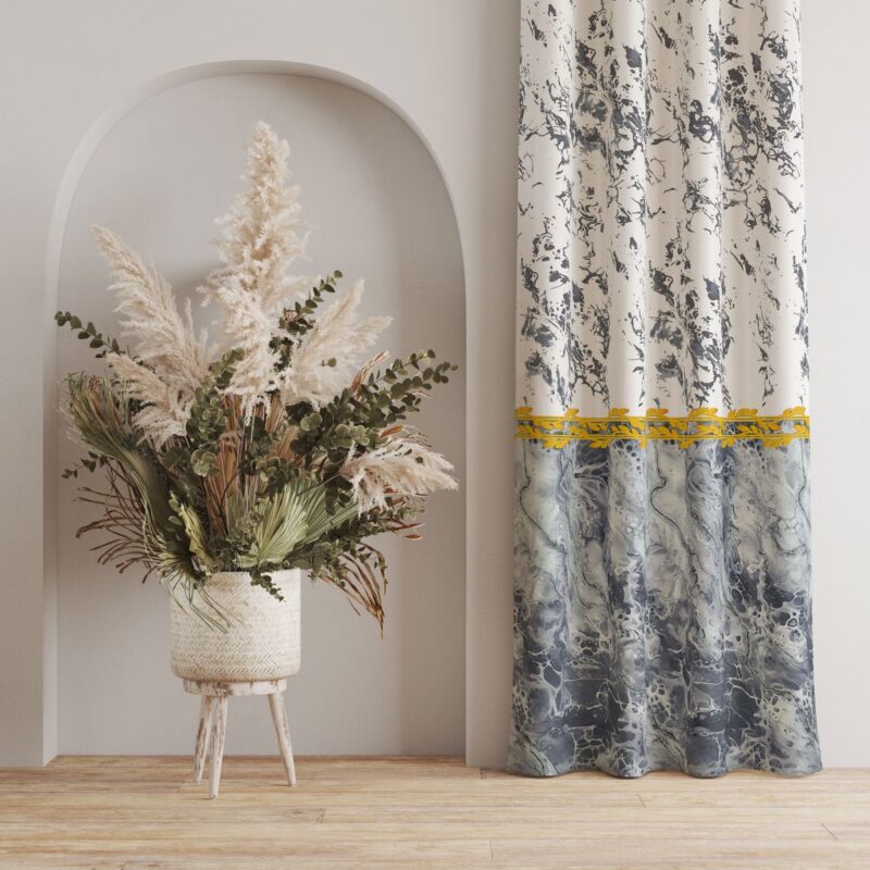 Özel Tasarım Dekoratif Fon Perde 140x260 CM Tek Kanat