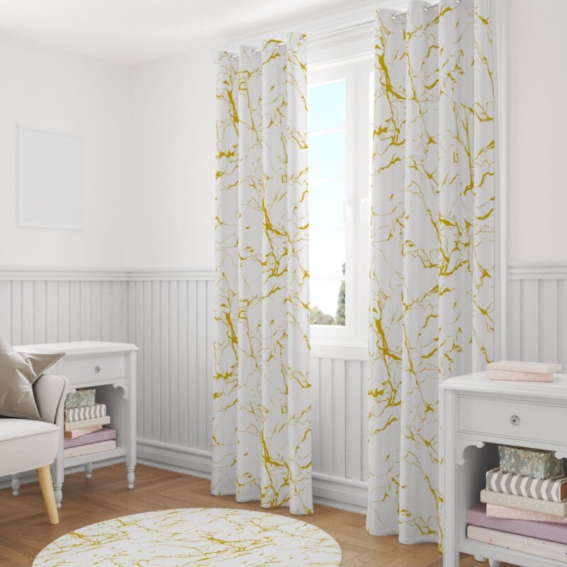 Özel Tasarım Dekoratif Fon Perde 140x260 CM Tek Kanat