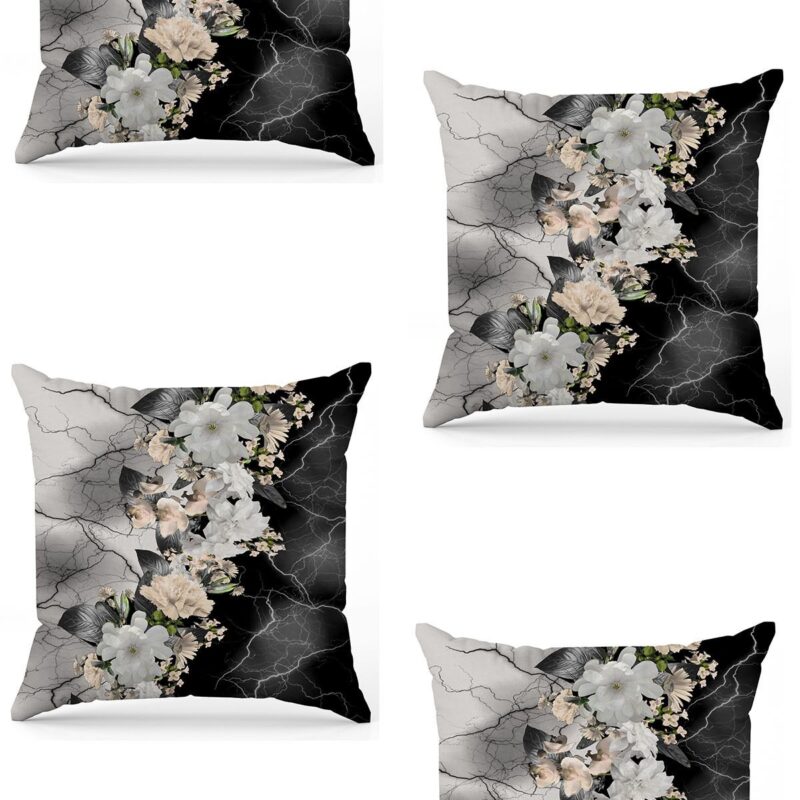 Özel Tasarım Çift Taraflı Dijital Baskı 4'lü Kırlent Kılıfı