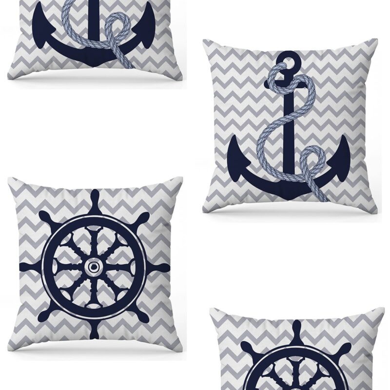 Özel Tasarım Çift Taraflı Dijital Baskı 4'lü Kırlent Kılıfı