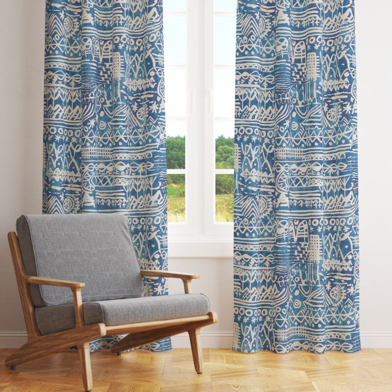 Özel Tasarım Dekoratif Fon Perde 140x260 CM Tek Kanat