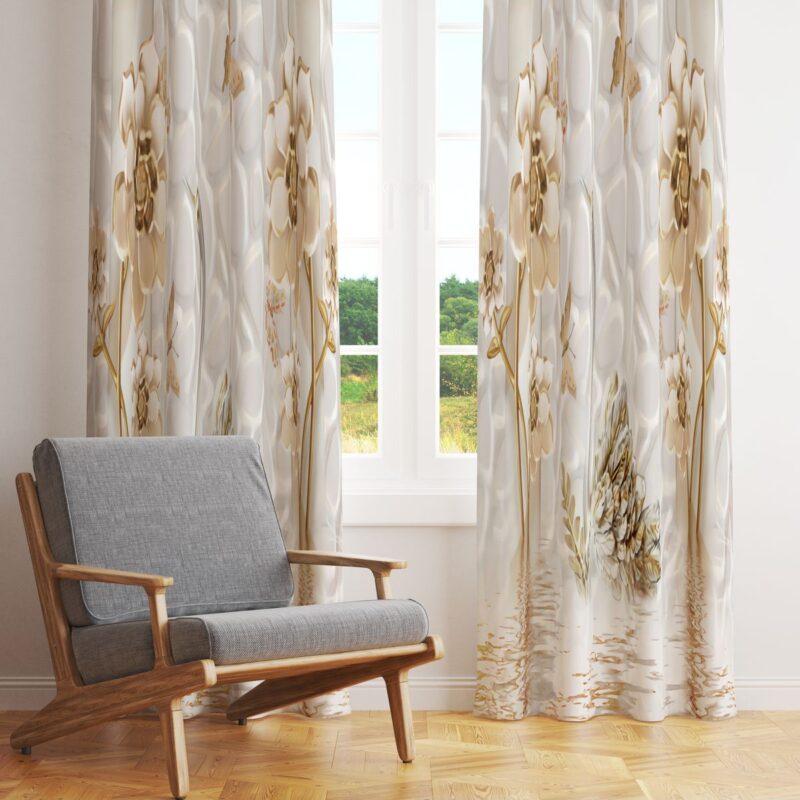 Özel Tasarım Dekoratif Fon Perde 140x260 CM Tek Kanat